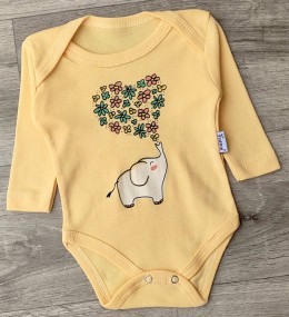 Боди Findik "Слоник", желтый, девочка 3-6-9-12-18 месяцев