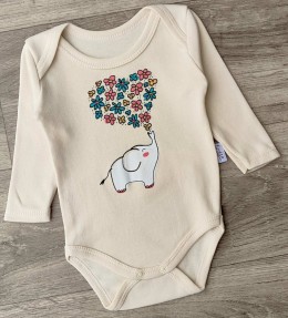 Боди Findik "Слоник", молочный, девочка 3-6-9-12-18 месяцев