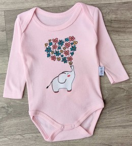 Боди Findik "Слоник", розовый, девочка 3-6-9-12-18 месяцев