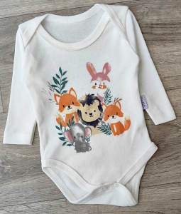 Боди Findik "Зверьки", молочный, унисекс 3-6-9-12-18 месяцев