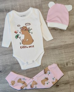 Комплект Findik "Little one", розовый, девочка  3-6-9  месяцев