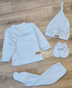 Комплект Findik "Однотонный" голубой, мальчик 3 месяцев