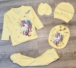 Комплект Findik "Unicorn", желтый, девочка 3 месяца