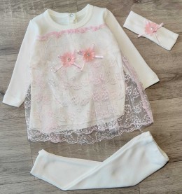 Комплект Findik "Цветочки", розовый, девочка 3-6-9  месяцев