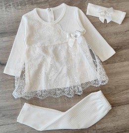 Комплект Findik "Бантик", белый, девочка 3-6-9  месяцев