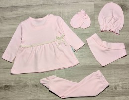 Комплект Findik "Bow", розовый, девочка 3 месяца