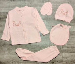 Комплект Findik «Голубь» персиковый, девочка 3 месяцев