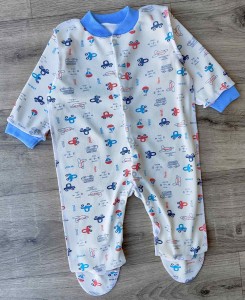 Чоловічок «Машинки» білий, хлопчик 0-3-6 місяців