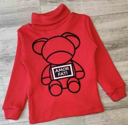 Водолазка "Amor Fati" червоний, дівчинка 3-4-5-6-7  років