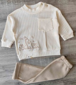 Костюм Moon "Зверыки", бежевый, мальчик 3-6-9-12-18 месяцев