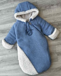 Кокон «Однотонный» синий, мальчик 0-6 месяцев