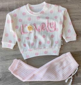 Костюм Anilco "Lovely" розовый, девочка 3-6-9 месяцев