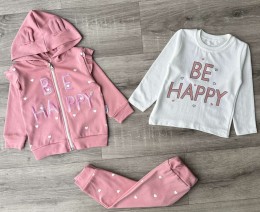 Костюм Minitix "Be Happy" коричневий(теракотовий), дівчинка 9-12-18-24 місяців