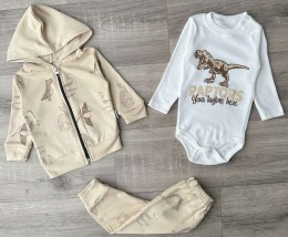 Комплект Minitix «Raptors» бежевый, мальчик 0-3-6-12 месяцев