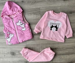 Костюм Minitix "Мишка" рожевий, дівчинка 9-12-18-24 місяців