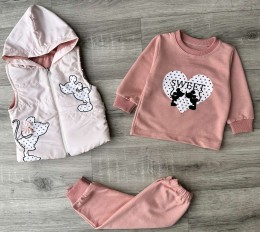 Костюм Minitix "Мишка" кораловий, дівчинка 9-12-18-24 місяців