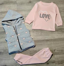 Костюм Minitix "Love" персиковий, дівчинка 9-12-18-24 місяців