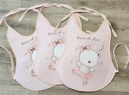 Слюнявчик "Lance of stars", розовый, девочка 6-9-12 месяцев