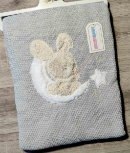 Плед Story Baby "Зайка" сірий, унісекс 80*90