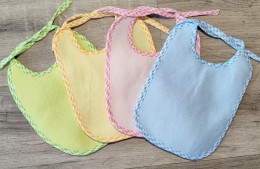 Слюнявчик Yelkon Bebe "Однотонный", микс цветов 17*22, мальчик+девочка