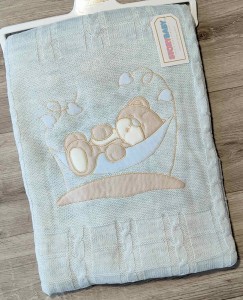 Плед Story Baby «Мишка» зеленый(оливка), унисекс 80*90