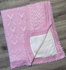 Плед Mizmiz «Жемчужина» розовый, девочка 100*100