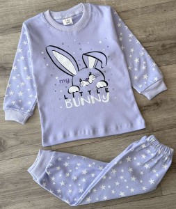 Пижама Supermini «Зайка» фиолетовый(сиреневый), девочка 1-2-3 года