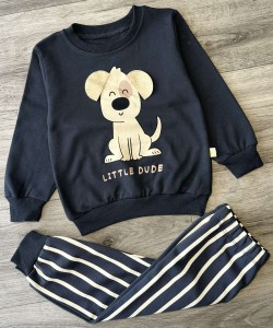 Костюм Bobisko "Песик" чорний, хлопчик 9-12-18-24 місяців