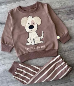 Костюм Bobisko "Песик" коричневий, хлопчик 9-12-18-24 місяців