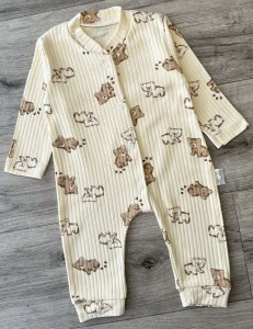 Человечек Supermini «Мишка» бежевый, унисекс 0-3-6 месяцев