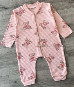 Человечек Supermini «Мишка» розовый, девочка 0-3-6 месяцев