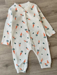 Человечек Supermini «Морковка» белый, унисекс 0-3-6 месяцев