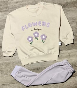 Костюм Anilco "Flowers" фіолетовий(бузковий), дівчинка 6-12-18-24 місяців