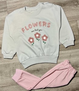 Костюм Anilco "Flowers" коричневий(теракотовий), дівчинка 6-12-18-24 місяців