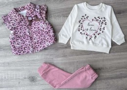 Костюм Mirkon baby "Сердечка" коричневий (теракотовий), дівчинка 9-12-18-24 місяців