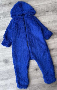 Человечек «Однотонный» синий, мальчик 9-12-24 месяцев