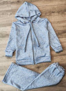 Костюм "Однотонный" серо голубой, девочка 3-4-5-6-7 лет