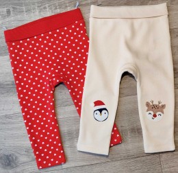 Штаны "Пингвин+оленя" микс цветов, девочка 9 месяца