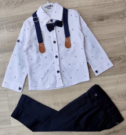 Костюм Lorio «Узор» синий(темный), мальчик 5-6-7-8 лет