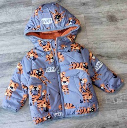 Курточка MDM  "Тигр", сірий, хлопчик 1-2-3-4-5 років