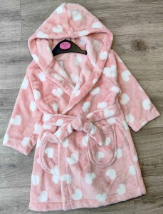 Халат "Серця" рожевий(пудра), дівчинка 1-2-3-4 років