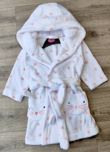 Халат "Зайчик" білий, дівчинка 1-2-3 років