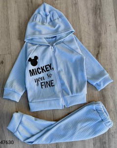 Костюм «You so fine» голубой, мальчик 12-24-36 месяцев
