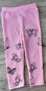 Лосины «Бабочки» розовый, девочка 1-2-3-4-5 лет