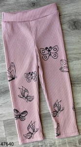 Лосины «Бабочки» коричневый(теракотовый), девочка 1-2-3-4-5 лет