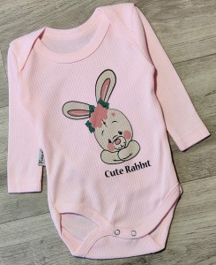 Боді Findik "Rabbit" рожевий, дівчинка 3-6-9-12-18 місяців