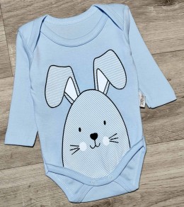 Боді Findik "Зайчик" блакитний, хлопчик 3-6-9-12-18 місяців