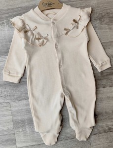 Чоловічок Findik «Бантики» бежевий, дівчинка 3-6-9 місяців