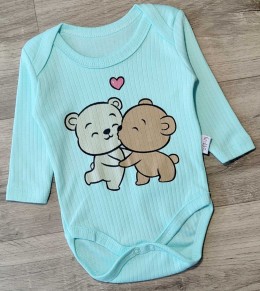 Боді Findik "Love" зелений (бірюзовий), унисекс 3-6-9-12-18 місяців
