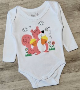 Боди Findik "Білочка" білий, унісекс 3-6-9-12-18 місяців